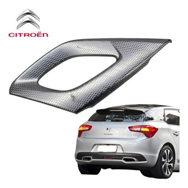 Acabamento Puxador Porta Traseira Esquerda Ds5 2013 A 2016 Cinza Traseira