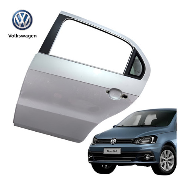 Porta Traseira Esquerda Vw Gol G7 G8 2017 A 2022 Original Traseira Esquerdo Prata