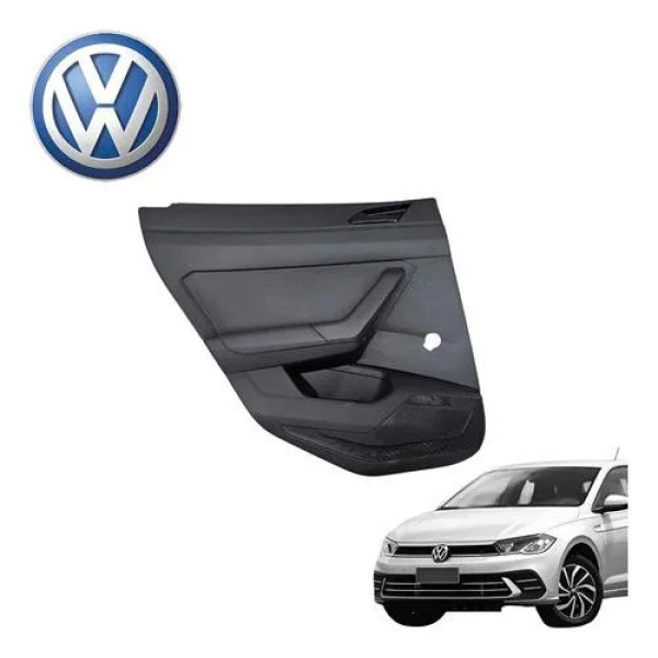Forro Porta Traseira Esquerda Vw Polo 1.0 Track 2022 A 2025 Preto