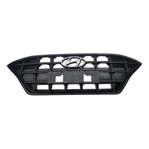 Grade Dianteira Hyundai Hb20 Com Detalhe 2020 A 2022 Preto Brilhante