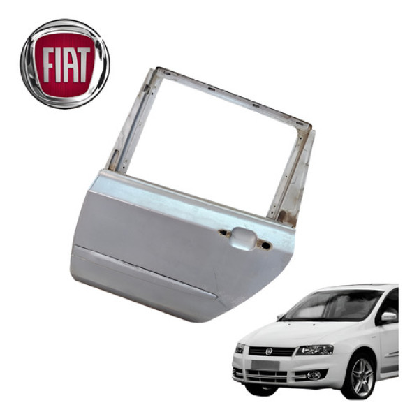 Porta Traseira Esquerda Fiat Stilo 1.8 Connect 2005 Original Traseira Esquerdo Cinza