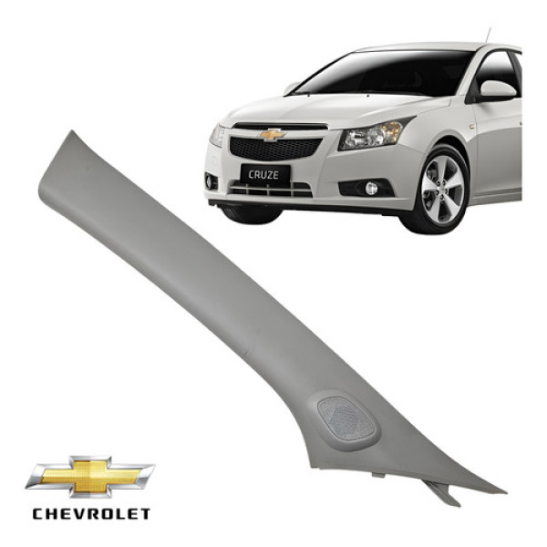 Acabamento Coluna Parabrisa Esquerda Com Tweeter Cruze 2013  Cinza