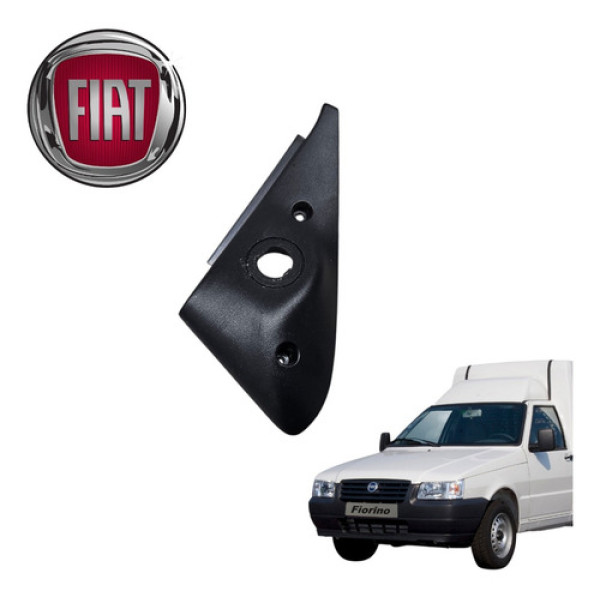 Moldura Interna Retrovisor Esquerdo Fiat Fiorino 1997 A 2012 Preto