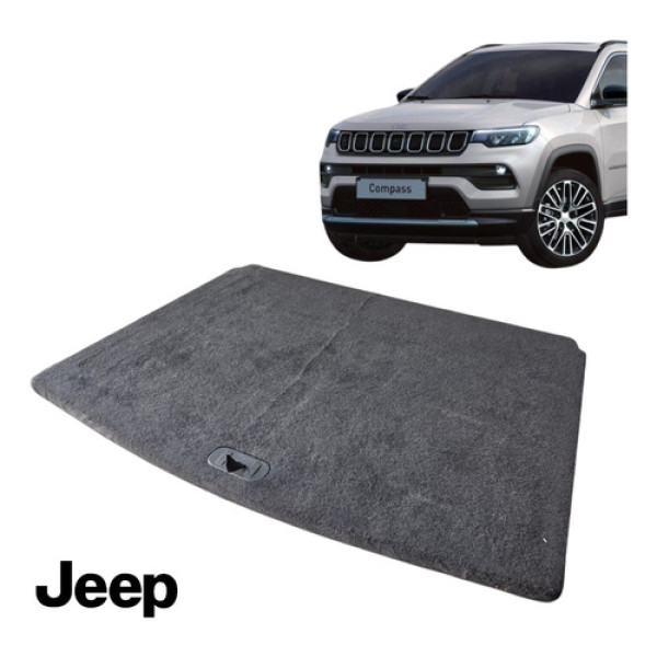 Carpe Tampão Estepe Porta Malas Jeep Compass 2019 A 2023 Preto