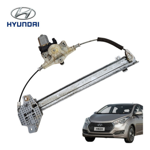 Máquina Vidro Porta Dianteira Direita Hyundai Hb20 2013 Orig Cinza