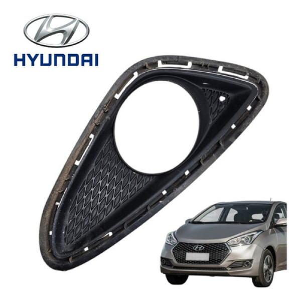 Moldura Farol Milha Direito Hyundai Hb20 Comfort 2013 A 2015 Preto Direito
