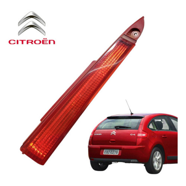 Aplique Lanterna Traseira Direita Citroën C4 Hatch 2008 2013 Direito/passageiro Vermelho
