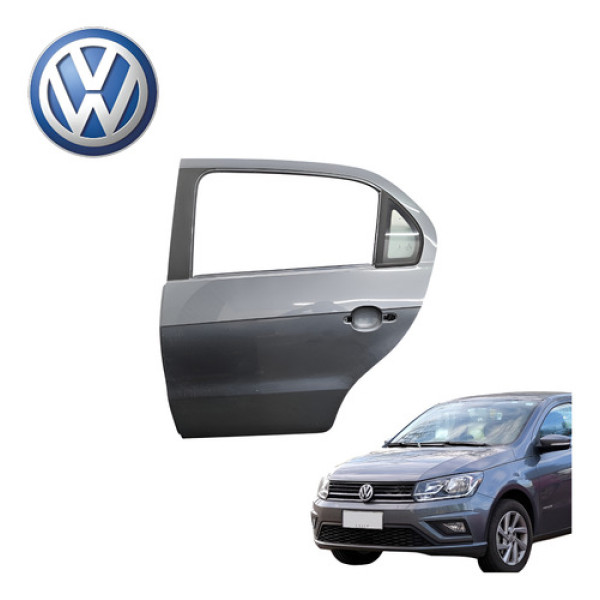 Porta Traseira Esquerda Volkswagen Gol 1.6 G7 G8 2017 A 2022 Traseira Esquerdo Cinza Cinza