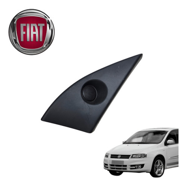 Acabamento Interno Retrovisor Direito Fiat Stilo 2005 Origin Preto
