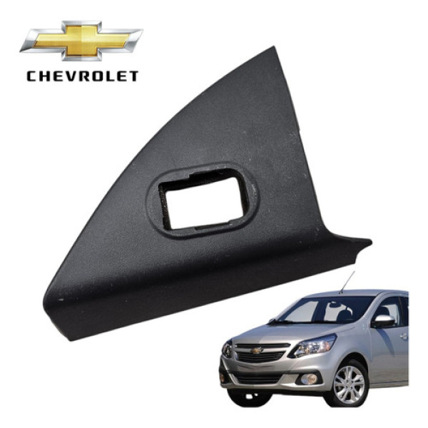 Moldura Acabamento Retrovisor Esquerdo Gm Agile Ltz 2012 Ori Preto