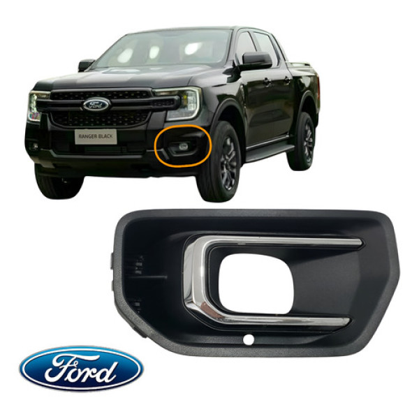 Moldura Do Farol Direito Milha Da Ford Ranger Limited  Preto