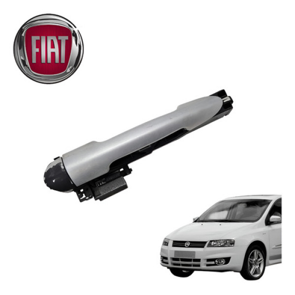 Maçaneta Externa Dianteira Esquerda Fiat Stilo Connect 2009 Cinza Dianteira