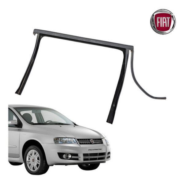 Borracha Canaleta Porta Traseira Esquerda Fiat Stilo 2005 Preto