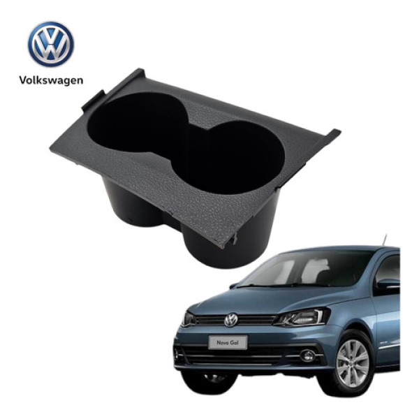Porta Copos Console Central Vw Gol Saveiro G7 G8 2018 A 2022 Preto