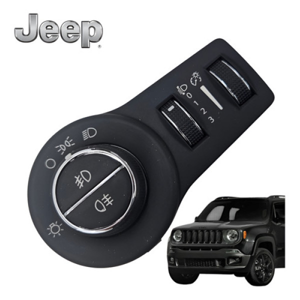 Botão Farol Milha Jeep Renegade 2016 A 2019 Original