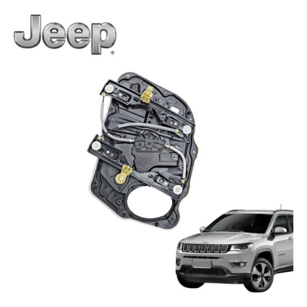 Máquina Vidro Dianteiro Esquerdo Jeep Compass Limited 2018 Preto