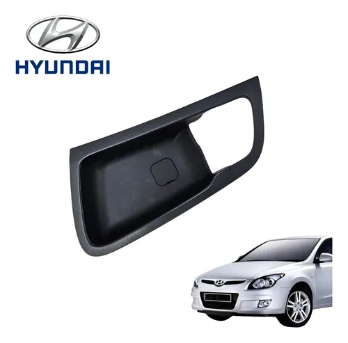 Moldura Maçaneta Interna Traseira Esquerda Hyundai I30 2010 Preto Traseira