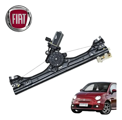 Máquina Vidro Direito Fiat 500 1.4 Sport Air 2012 A 2015 Ori Prata