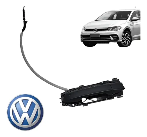 Maçaneta Externa Traseira Esquerda Vw Polo 1.0 Track 2025 Preto Traseira