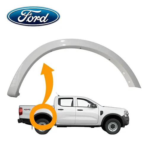 Moldura Aplique Acabamento Caçamba Esquerdo Ford Ranger  Branco