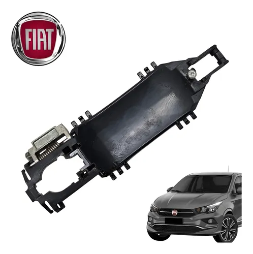 Suporte Maçaneta Externa Dianteira Direita Fiat Cronos 2020 Preto Dianteira