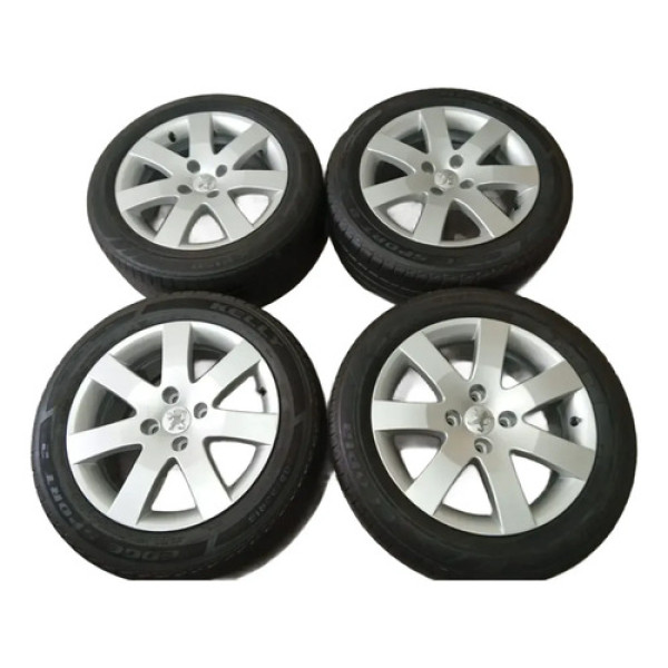 Jogo Rodas Aro 16 4x108 308 408 207 208 307 Original Prateado
