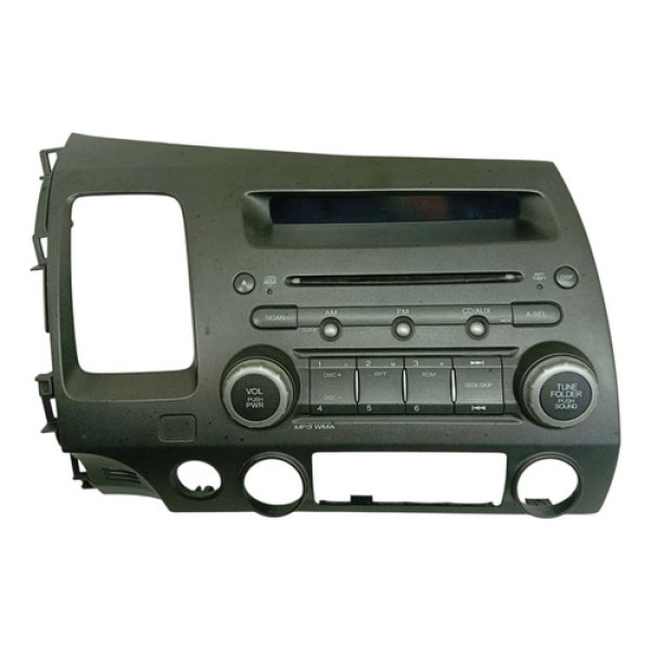 Moldura Rádio Som Original Honda New Civic 2007-2011 Cinza