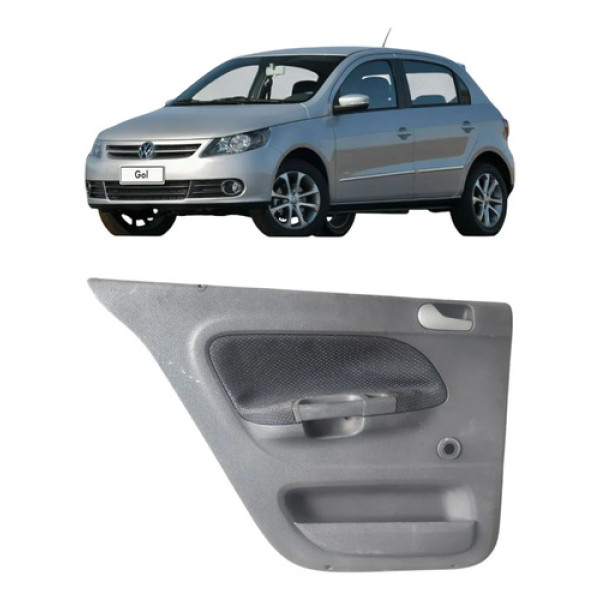 Forro Porta Traseira Esquerda Gol Voyage G5 G6 2008 2014 Preto