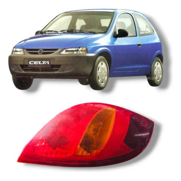 Lanterna Traseira Esquerda Chevrolet Celta 2002 Original  Esquerdo/motorista Vermelho