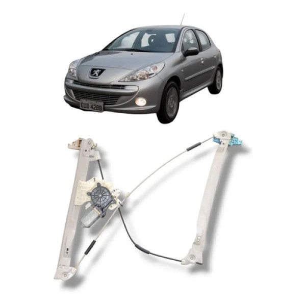 Máquina Vidro Porta Dianteira Esquer Peugeot 207 Hoggar Elét