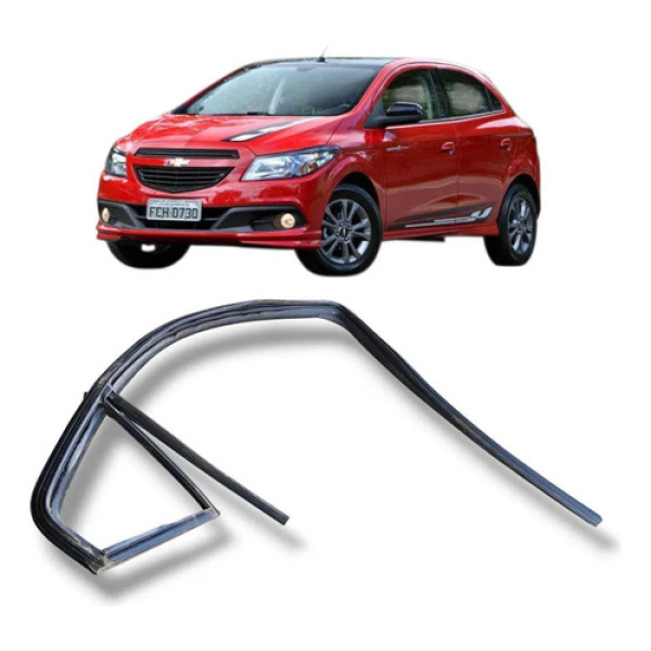 Borracha Vidro Traseiro Direito Gm Onix 2013 2019 Original Preto