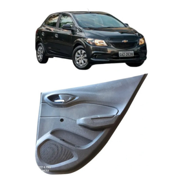 Forro Porta Traseira Direita Onix Prisma 2013  2014 A 2020 Preto