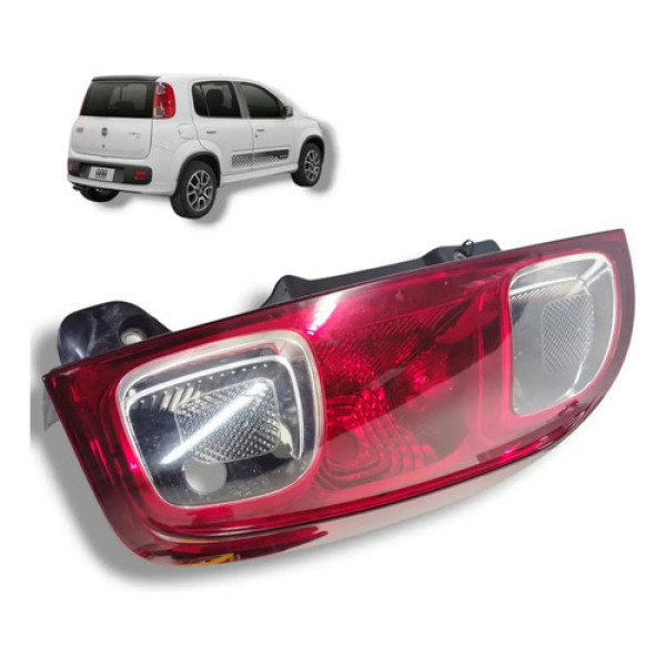 Lanterna Traseira Esquerdo Uno Vivace  2011 2016 Paralelo Esquerdo/motorista Vermelho