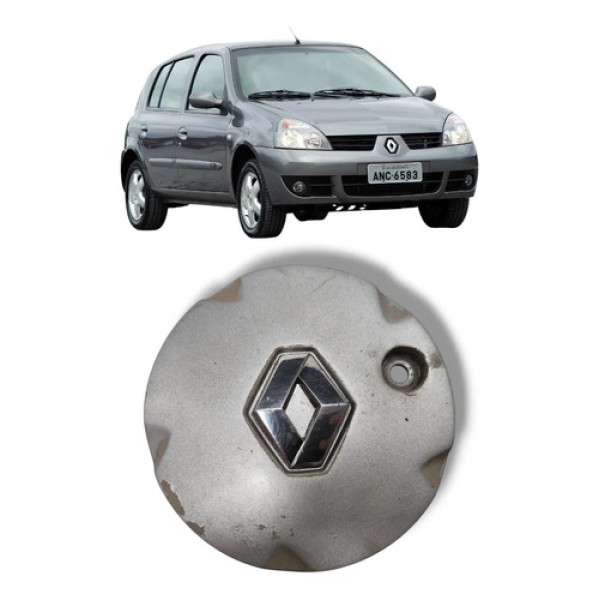 Tampa Calota Renault Clio 2000 2008 Original Detalhe Prateado