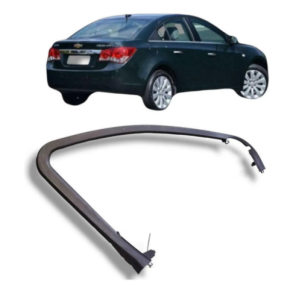 Moldura Porta Dianteira Esquerda Chevrolet Cruze 2012 2016 Preto