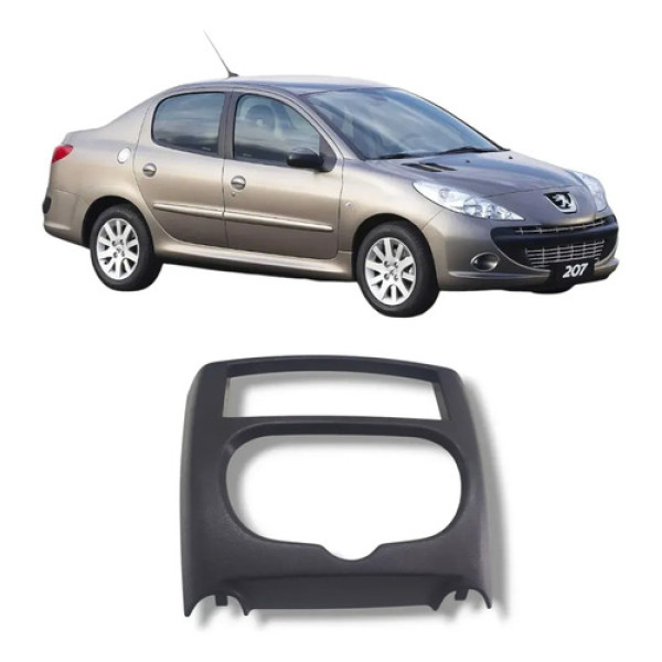 Moldura Painel Central Peugeot 207 2009 2014 Original Preto