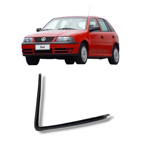 Borracha Vidro Traseiro Esquerdo Vw Gol G3 1999 A 2005 Preto