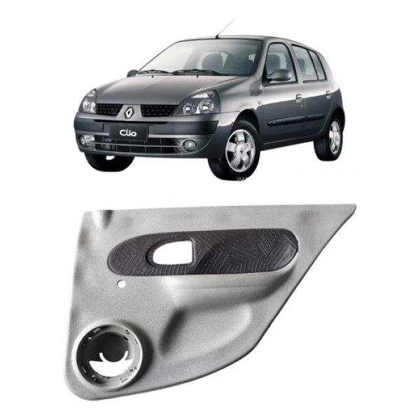 Forro Porta Traseira Direita Clio 2000 A 2012 Preto