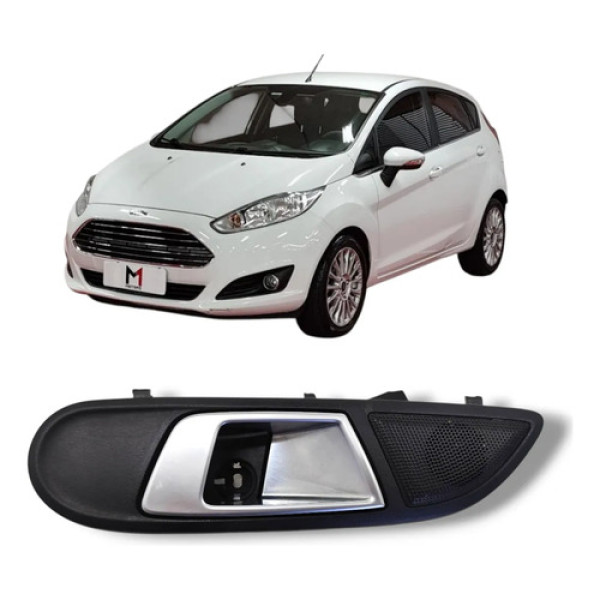 Maçaneta Int. Tras Esquerda New Fiesta 11/19 Ecosport 13/21 Prateado Dianteira