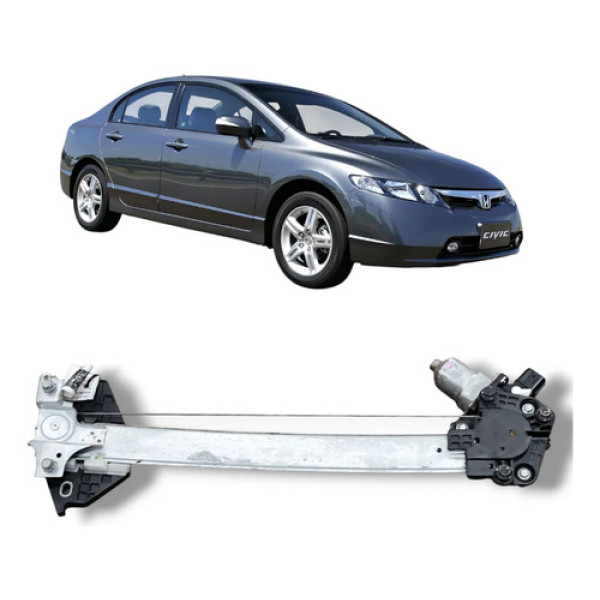 Máquina De Vidro Porta Traseira Esquerda Civic 2007 A 2011