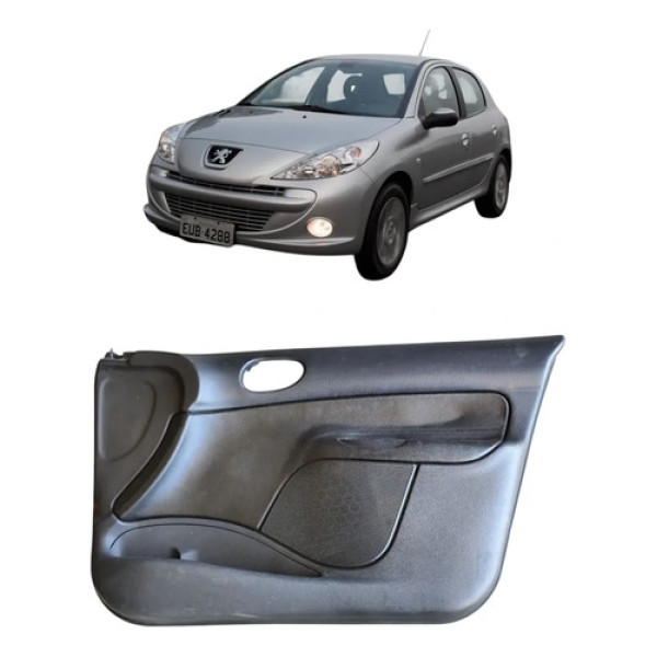 Forro Porta Dianteira Direita Peugeot 206 207 Passion Hoggar Preto