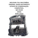 Moldura Tela Multimídia Chevrolet Cruze Original  Preto