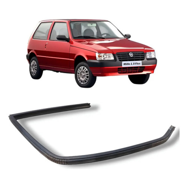 Borracha Vidro Dianteiro Esquerdo Fiat Uno 2008 2013 Origina Branco