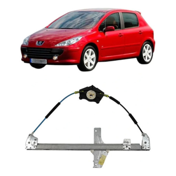 Máquina De Vidro Porta Dianteira Esquerd Peugeot 307 02 A 12