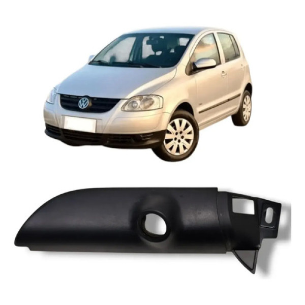 Moldura Retrovisor Interno Esquerdo Volkswagen Fox 2004 2010 Preto