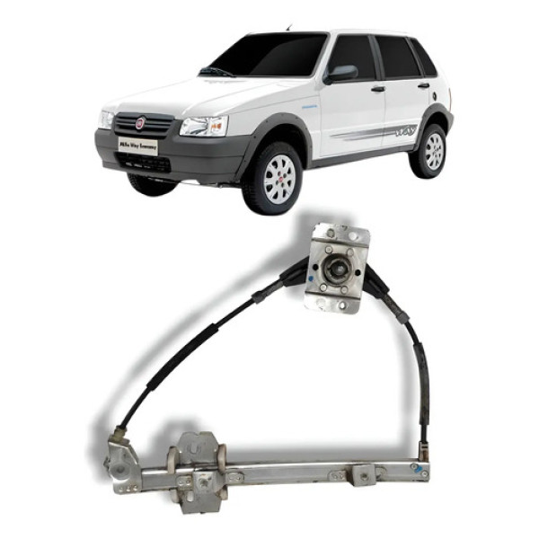 Máquina Vidro Traseiro Esquerdo Fiat 2008 2013 Original