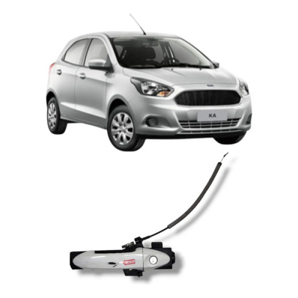 Maçaneta Ext. Porta Diant Esq Fiesta Ka 14 21 Ecosport 13 21 Branco Dianteira