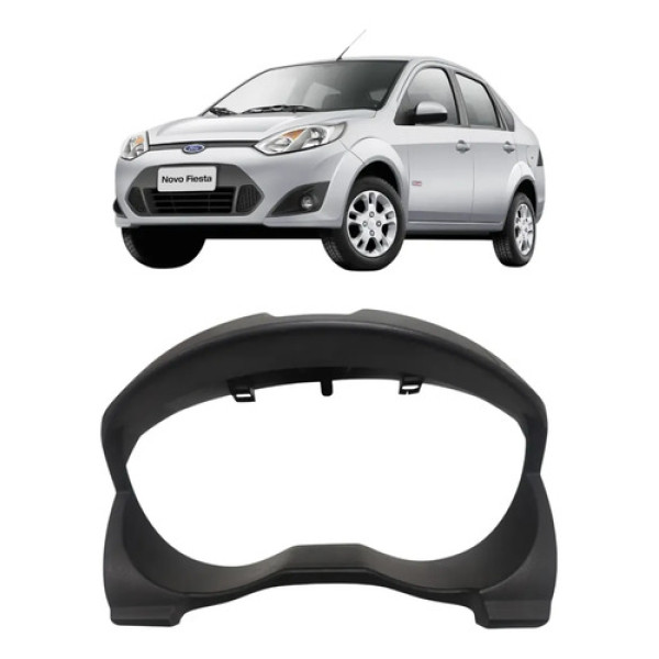 Moldura Painel Instrumentos Ford Fiesta 2008 2012 Preto Painel Instrumentos