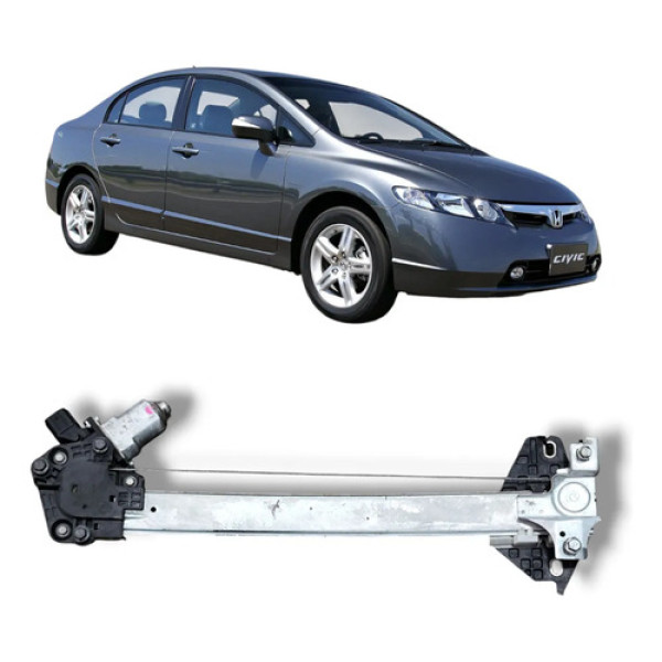 Máquina De Vidro Porta Traseira Direita Civic 2007 A 2011