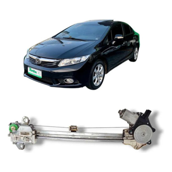 Máquina De Vidro Porta Traseira Direita Civic G9 2012 A 2016